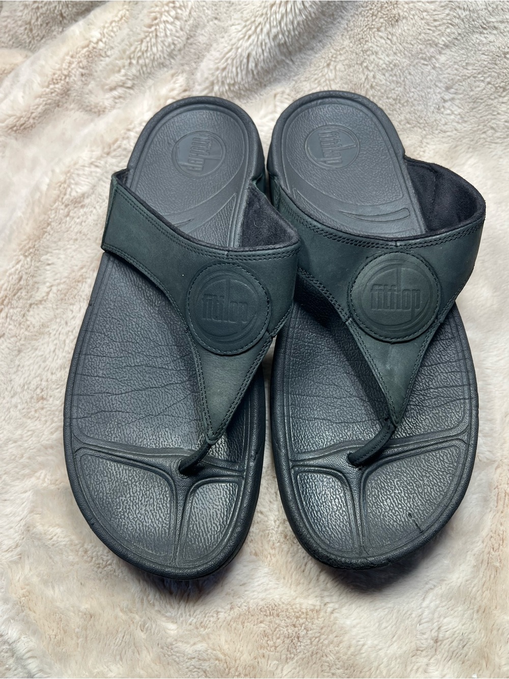 Fit flop Sandals Black womens size 10